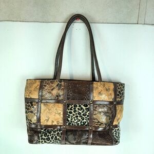 🛍Bueno Patchwork Animal Prints Medium Sized Shoulder Bag Purse